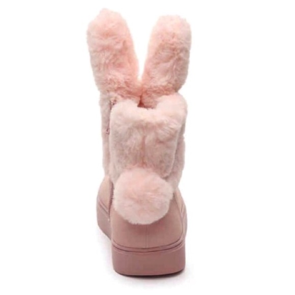 Women's pink bunny boots - Picture 4 of 5